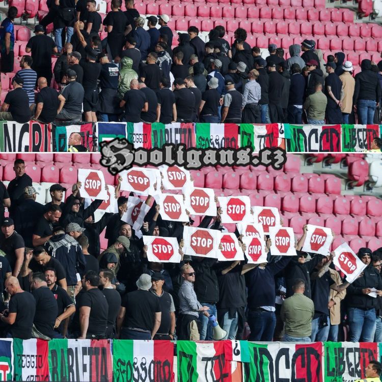 ഗസ്സക്കൊപ്പം നില്‍ക്കുന്ന ഇറ്റാലിയന്‍ ആരാധകര്‍